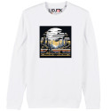 Sweat unisexe PIXEL blanc